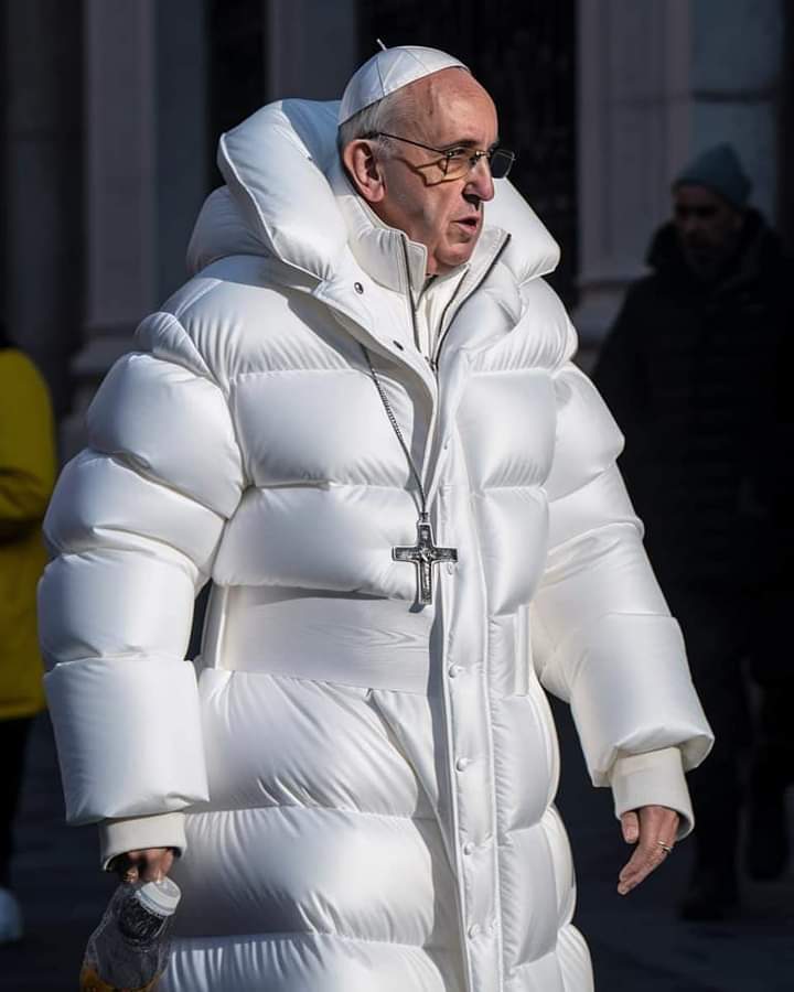 IA cria foto de Papa Francisco Moderno