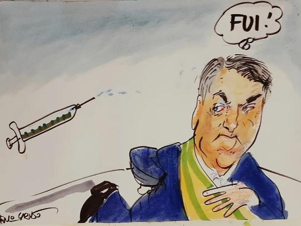 Jair Bolsonaro, caricatura de Caruso