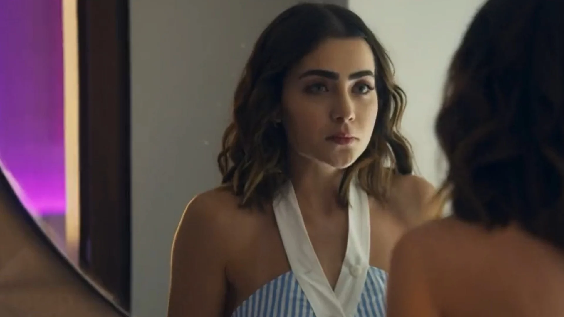 Chiara (Jade Picon) em cena na novela Travessia (Créditos: Reprodução/TV Globo)