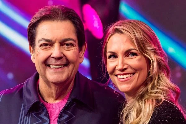 Faustão e Anne Lotermann (Créditos: Divulgação/Band)