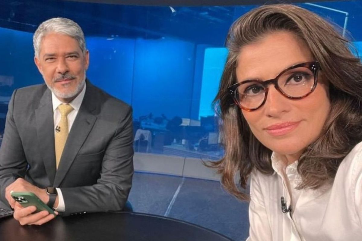 Logo a pós um período conturbado, Bonner e Renata se ausentam do 'JN' (Reprodução/Globo)