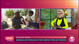 Ana Maria Braga e feirante da pimenta preta no Mais Você