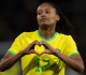 Ary Borges comemorando gol pela Seleção Brasileira na Copa do Mundo Feminina