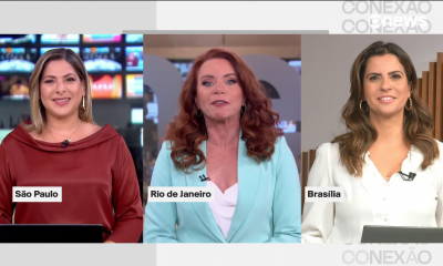 Daniela Lima, Leilane Neubarth e Camila Bomfim no comando do Conexão GloboNews