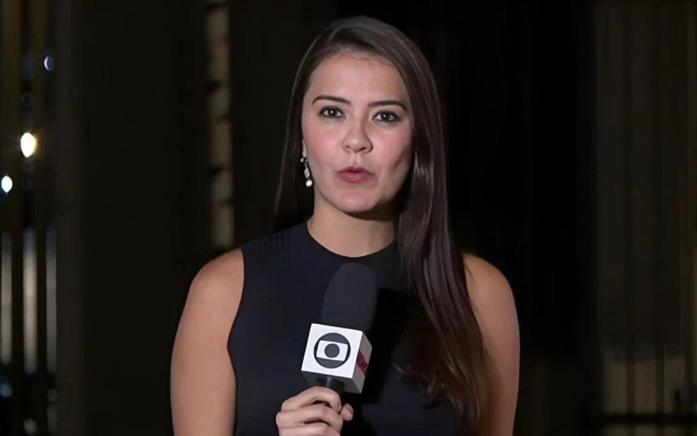 Lívia Torres em trecho de uma reportagem para a Globo