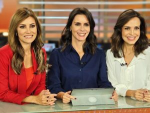 Patricia Costa, Camila Busnello e Fabiana Oliveira na bancada do Fala Brasil