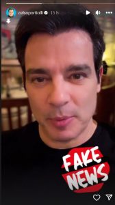 Celso Portiolli esclareceu a fake news nos stories do Instagram