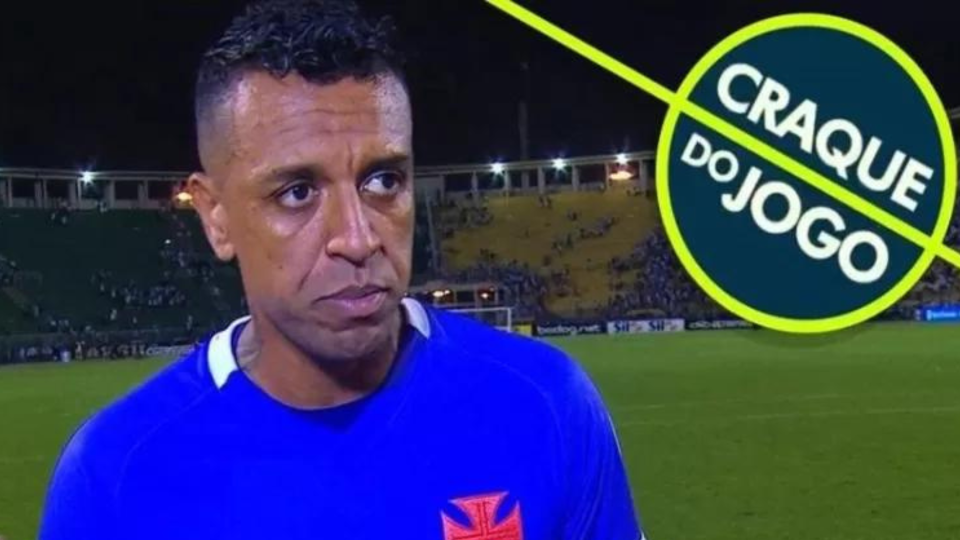 Sidão recebendo o prêmio de 'Craque do Jogo' na Globo