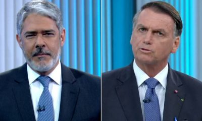 William Bonner e Bolsonaro (Foto: Divulgação)