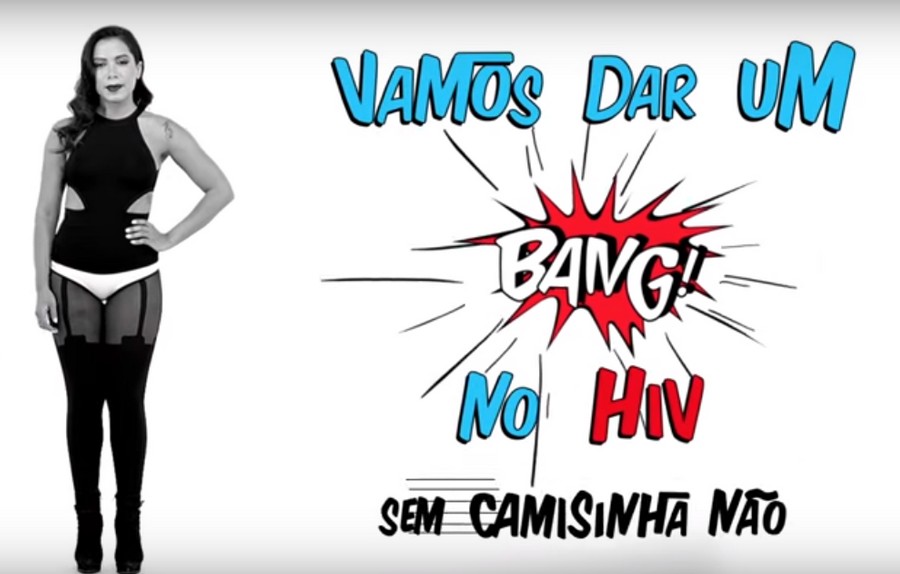 Anitta na campanha do Governo do Rio de Janeiro contra o HIV