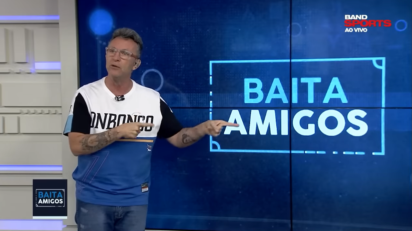 O apresentador Neto não terá mais o Baita Amigos na programação do canal Band Sports (Créditos: Reprodução)
