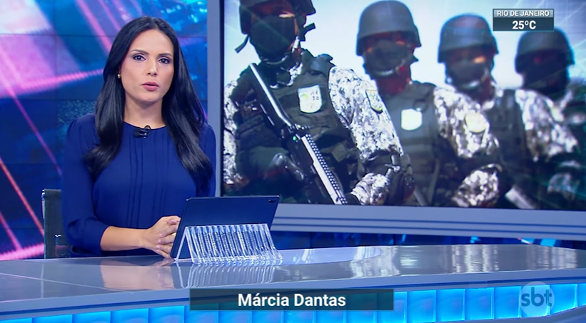 Márcia Dantas é âncora do telejornal SBT Brasil (Créditos: Reprodução)