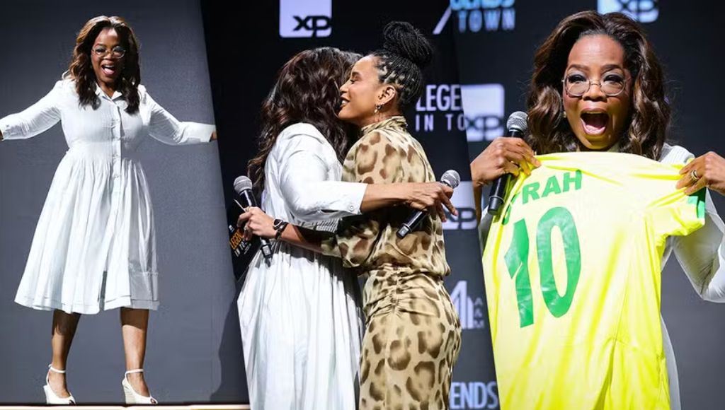 Oprah Winfrey chega ao Brasil e encanta admiradores e famosos (Imagem: Gshow)