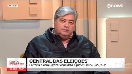 Datena foi sabatinado na ''Central das Eleições'' na Globo News 