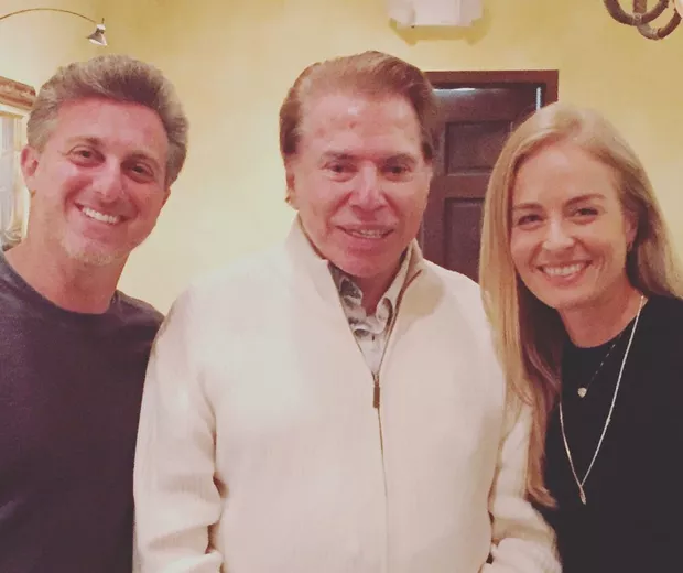 Luciano Huck, Silvio Santos e Angélica