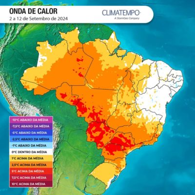 Nova onda de calor em setembro. Previsão do Climatempo