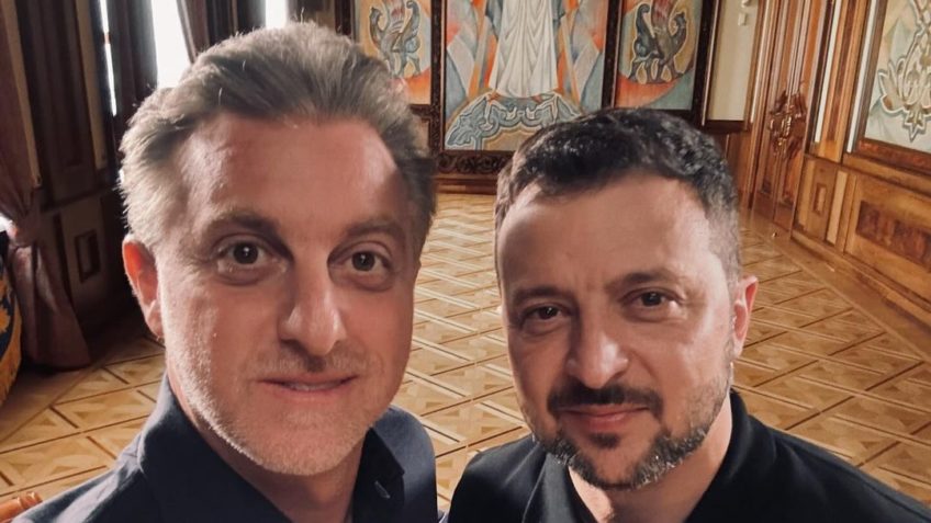 Luciano Huck e Volodimir Zelenski,