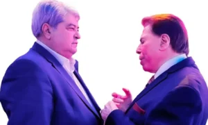 Datena e Silvio Santos