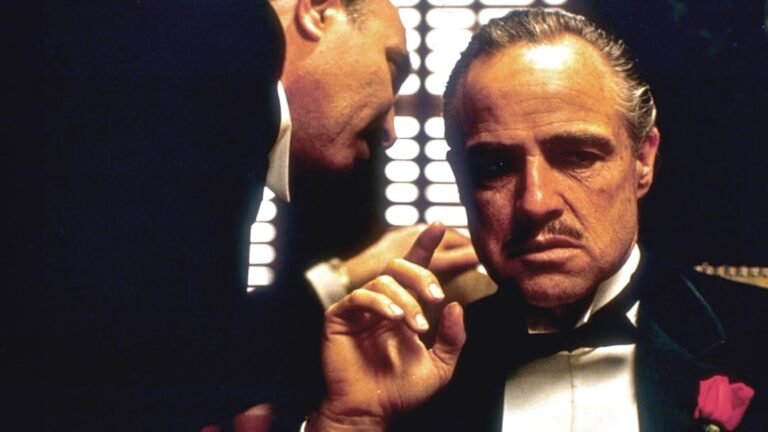 Marlon Brando em cena no filme O Poderoso Chefão